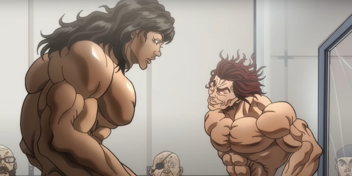 Baki Hanma Staffel 2 Headerbild: Auf dem BIld sieht man Pickle (links) und Yujiro Hanma (rechts)